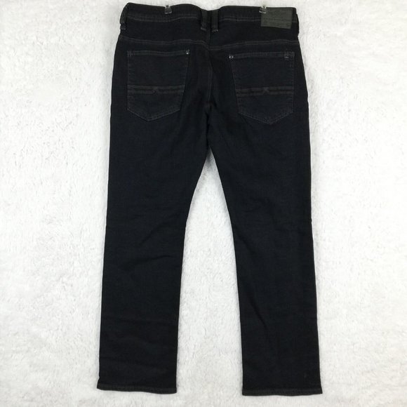 Buffalo Mens Jeans Slim Straight Stretch Evan-X Blue Denim Rinse Wash 38x32‎ - Picture 2 of 12